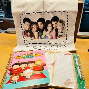 FRIENDS Tv Show Bundle All NWT! tote, journal and notepad